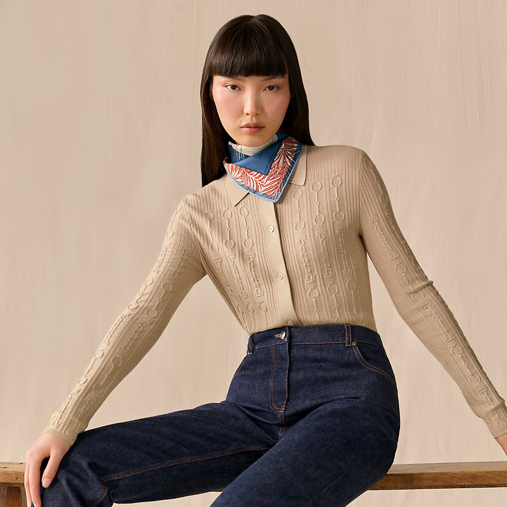 HERMES 最新作 スカーフ 上品 カレ 90 Cavalier en Formes embroidered-cavalier-en-formes